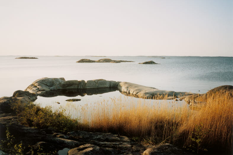 Stenar vid vatten.