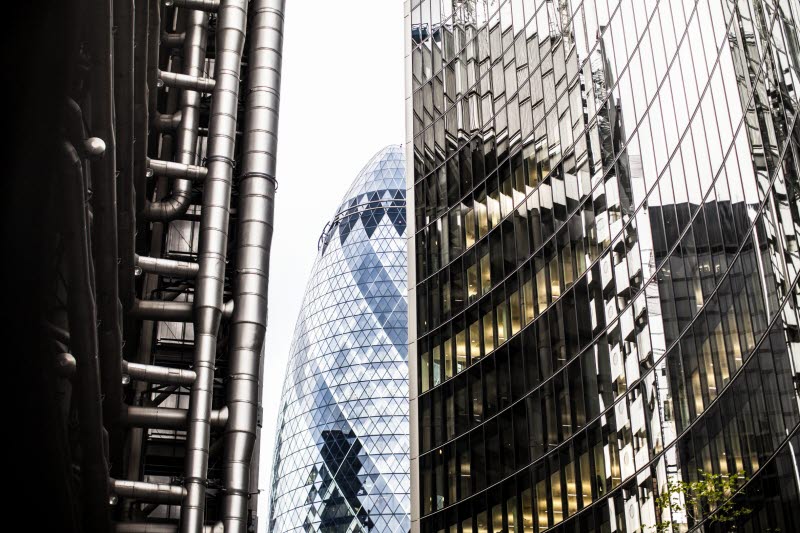 Bild på The Gherkin i London.