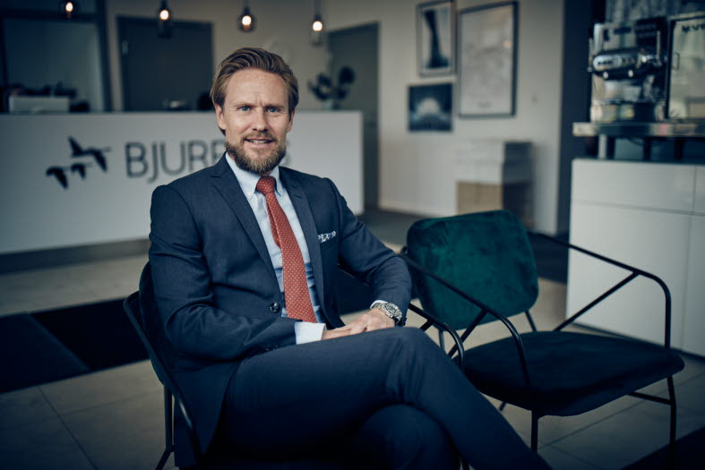 Mattias Larsson, vd på Bjurfors mäklarfirma Mattias Larsson, Bjurfors