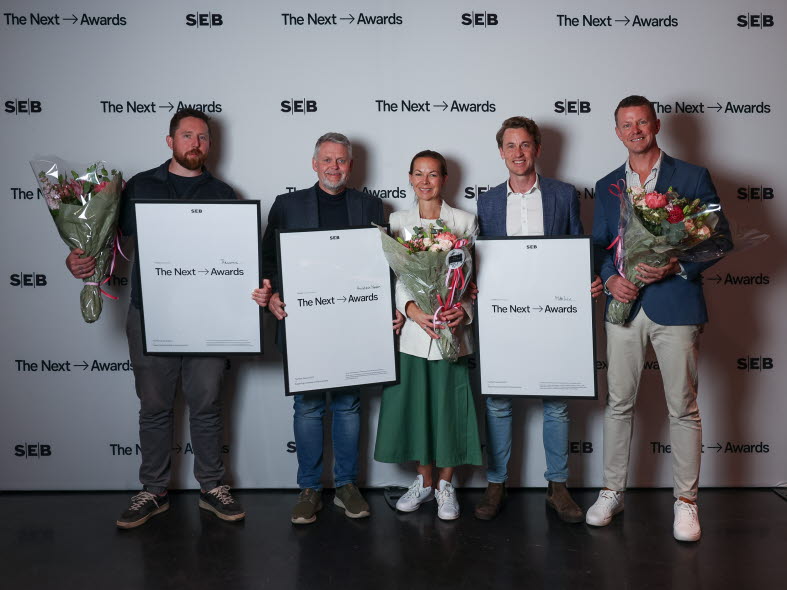 Finalister: New ideas: Recoma AB, Max Rosenberg, VD. Community: Mitt Liv AB Lenka Prokopec Karlberg, VD & Kristofer Eklundh, Affärsutvecklare. Transformation: Anolytech Norden AB Stefan Fischlein, Grundare & Cristian Sterning, Försäljningschef. Finalister: New ideas: Recoma AB, Max Rosenberg, VD. Community: Mitt Liv AB Lenka Prokopec Karlberg, VD & Kristofer Eklundh, Affärsutvecklare. Transformation: Anolytech Norden AB Stefan Fischlein, Grundare & Cristian Sterning, Försäljningschef.